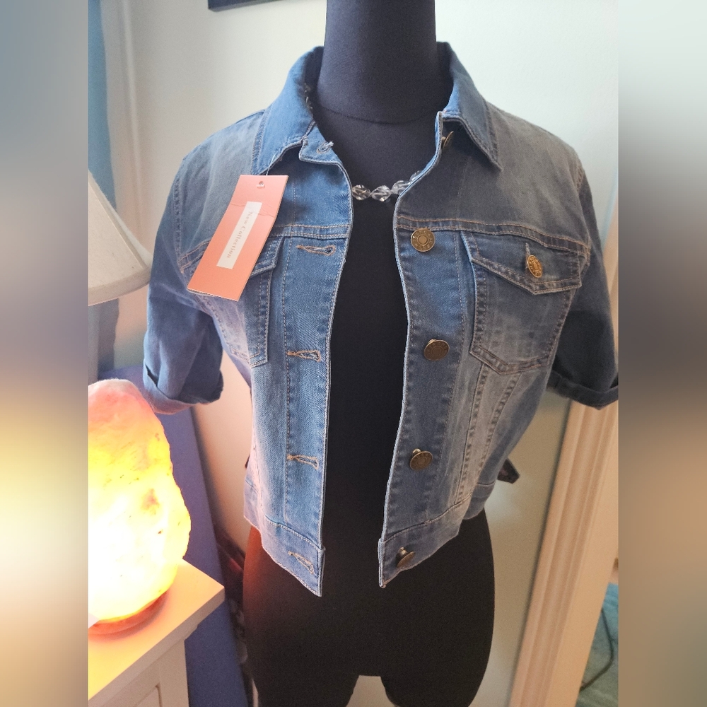 Cropped Denim Jacket NWT